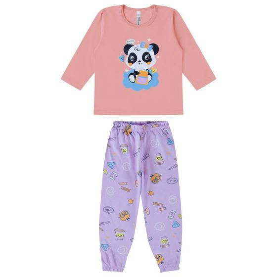 Imagem de Pijama Infantil Menina Malwee Pandinha Longo