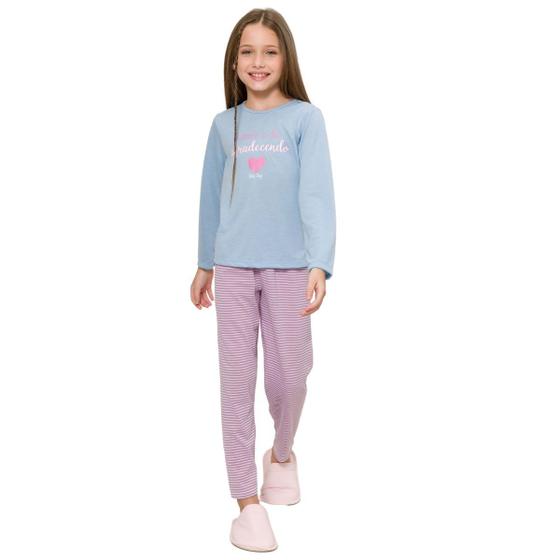 Imagem de Pijama Infantil Menina Manga Longa e Calça 3816