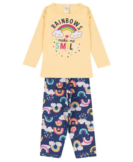 Imagem de Pijama Infantil Menina Manga Longa Select Amarelo