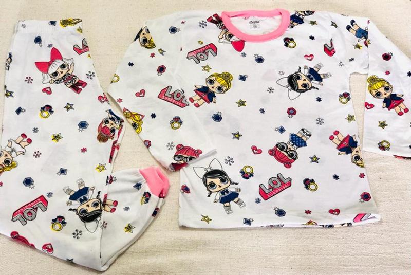 Imagem de Pijama Infantil Menina Personagens Manga Longa Algodão