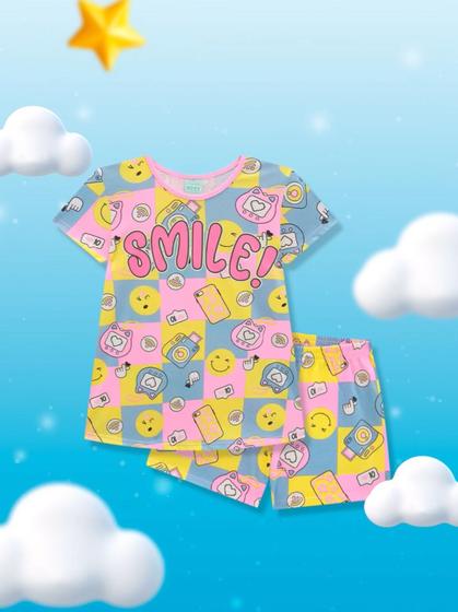 Imagem de Pijama infantil menina shorts Kyly brilha no escuro