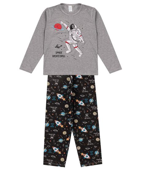 Imagem de Pijama Infantil Menino Manga Longa Select Cinza