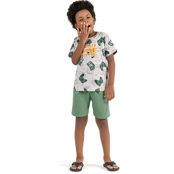 Imagem de Pijama Infantil Menino Verão Game Brilha No Escuro Tam 4 a 8 - Angerô