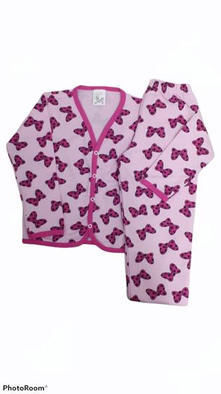 Imagem de Pijama infantil moletom flanelado laços