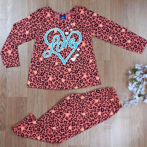 Imagem de Pijama Infantil Para Meninas Roupa De Dormir Com Lindas Estampas Pipa