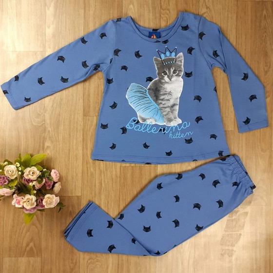 Imagem de Pijama Infantil Para Meninas Roupa De Dormir Com Lindas Estampas Pipa