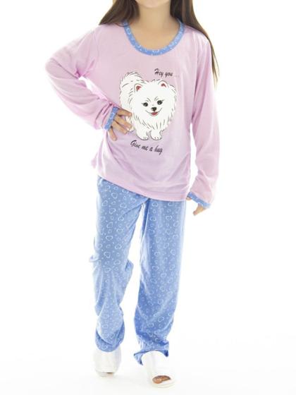 Imagem de Pijama Infantil Personagem Malha Premium Longo De Frio Inverno Menina