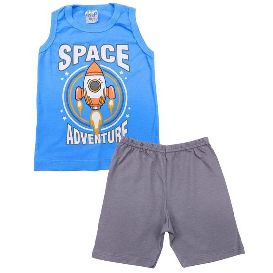 Imagem de Pijama Infantil Regata Conjunto Verão Menino Space