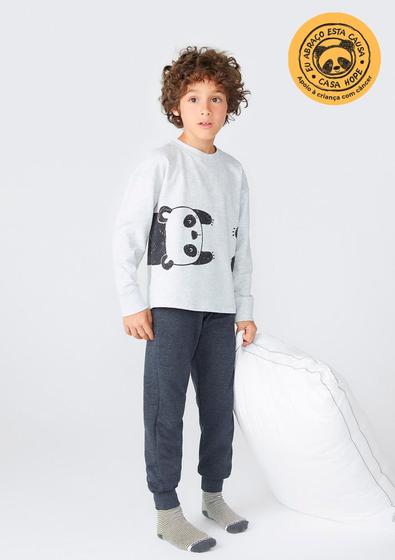 Imagem de Pijama Infantil Unissex Em Moletom Casa Hope Tam 1 A 16 - Hering Kids