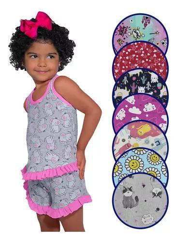 Imagem de Pijama Infantil Verão Baby Dol Menina Tam 4 Ao 8