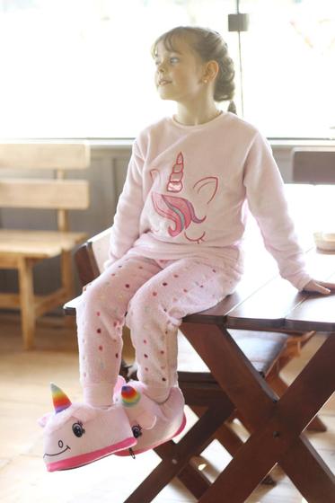 Imagem de Pijama Inverno Fleece Feminino Infantil