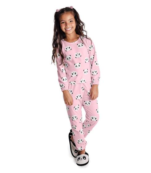 Imagem de Pijama Juvenil Menina Manga Longa Panda