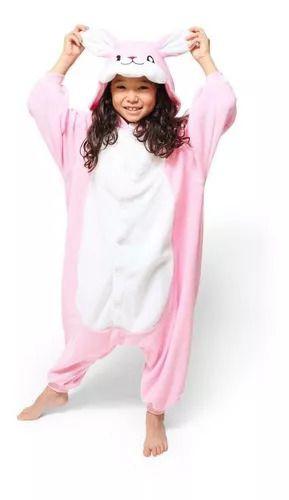 Imagem de Pijama Kigurumi Coelho Rosa Infantil A Pronta Entrega