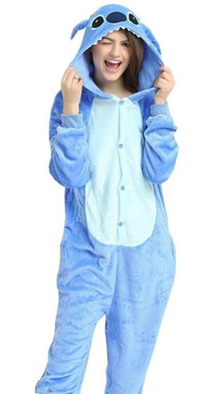 Imagem de Pijama Kigurumi Stitch Cosplay Inverno Macacao Infantil E Adulto