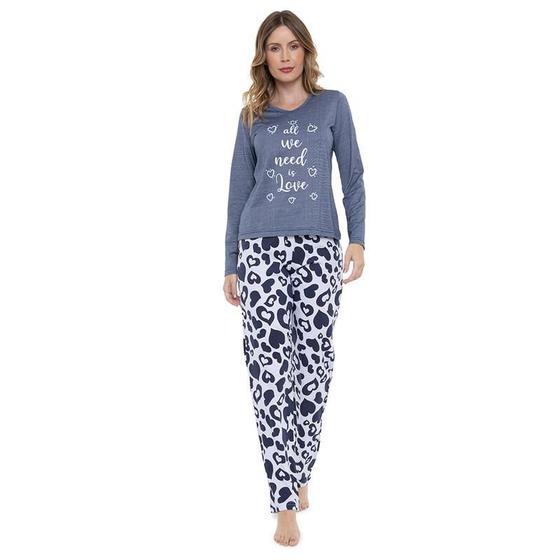 Imagem de Pijama Longo Algodão Doce Luar 5606 Love