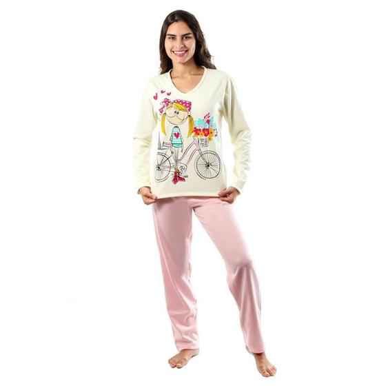 Imagem de Pijama Longo De Frio Feminino Inverno Vários Modelos