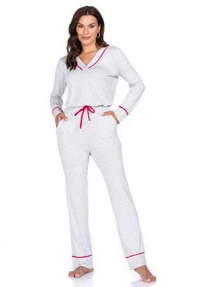 Imagem de Pijama Longo Flavia em Malha Feminino Inverno