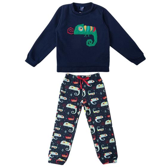 Imagem de Pijama Longo Infantil Camaleões Marinho Tip Top