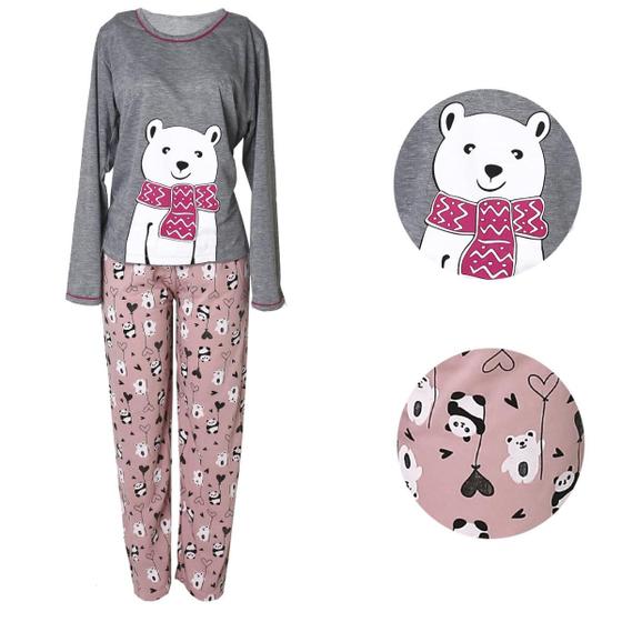 Imagem de Pijama Longo Inverno Feminino Adulto