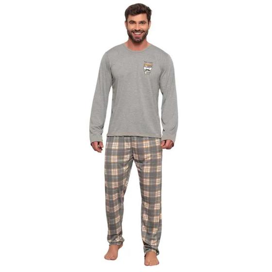 Imagem de Pijama Longo Masculino Estampa Xadrez Estilo - Luna