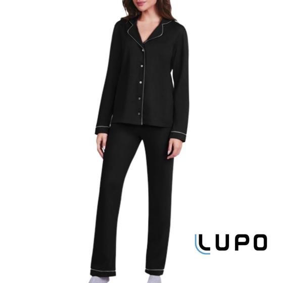 Pijama Lupo Feminino 100% Algodão Modelo Clássico Com Botão Menor preço em Pijama Lupo Feminino 100% Algodão Modelo Clássico Com Botão