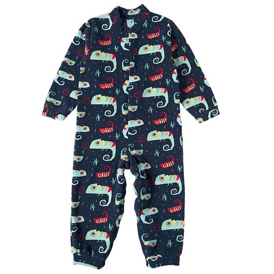 Imagem de Pijama Macacão Infantil em Soft Camaleões Azul Marinho Tip Top