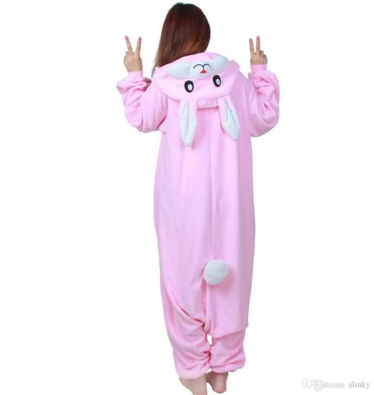 Imagem de Pijama Macacão Kigurumi Adulto Coelho Oficial Rosa- Fantasy