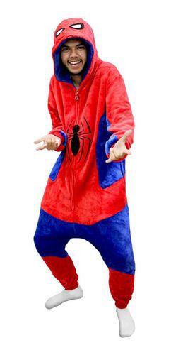 Imagem de Pijama Macacão Pelúcia Homem Aranha Kigurumi - Original M