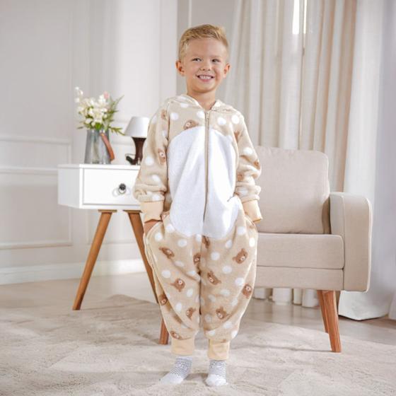 Imagem de Pijama Macacão Plush Infantil 4 Quentinho - Bene Casa