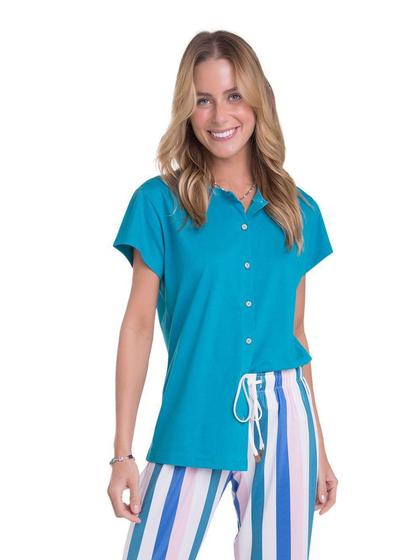 Imagem de Pijama Manga Curta Com Calça Good Vibes - Veggi