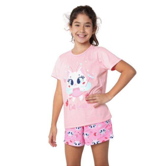 Imagem de Pijama Manga Curta Gata Fada Feminino Puket 030602662