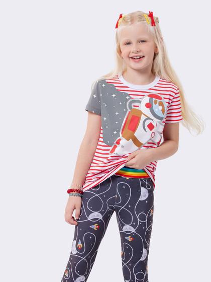 Imagem de Pijama Manga Curta Infantil com Legging Astronauta Brilha no Escuro