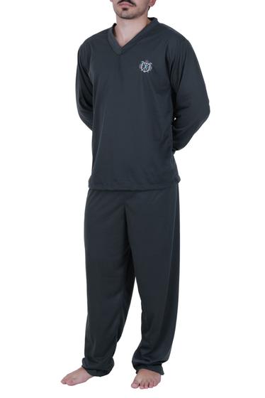 Imagem de Pijama Manga Longa Calça Comprida Roupa de Dormir Inverno Masculino Longo