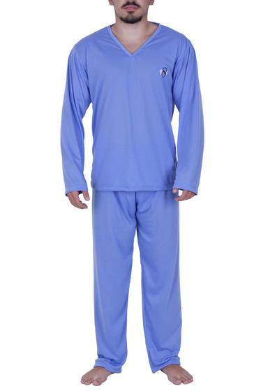 Imagem de Pijama Manga Longa Calça Comprida Roupa de Dormir Masculino Inverno - PIJAMA MASCULINO LONGO