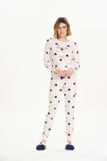 Imagem de Pijama manga longa coracao algodao