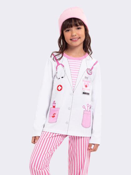 Imagem de Pijama Manga Longa Infantil Feminino Mini Doctor