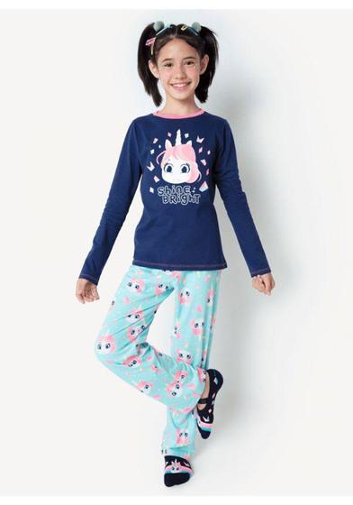 Imagem de Pijama manga longa kids eco unicornio shien puket