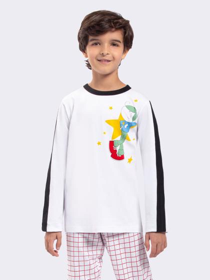 Imagem de Pijama Manga Longa Masculino Infantil Turma da Bia Geométrica