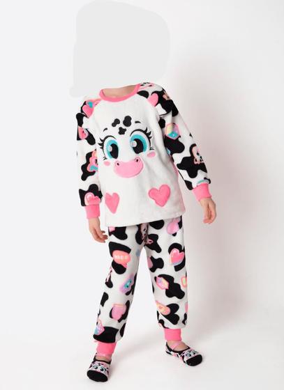 Imagem de Pijama Manga Longa Soft Menina Vaca Patches Puket