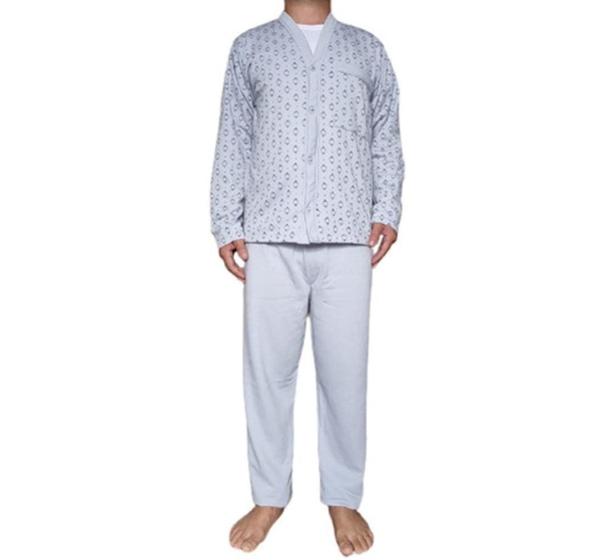 Imagem de Pijama Masculino Aberto Flanelado Plus Size