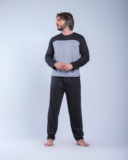 Imagem de Pijama Masculino Inverno Longo Frio Bicolor AQN SPORT