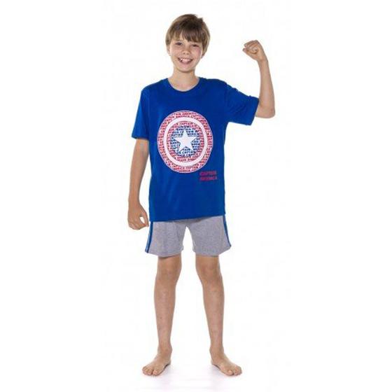 Imagem de Pijama Masculino Juvenil Capitão América Avengers - Marvel 53.27.0012