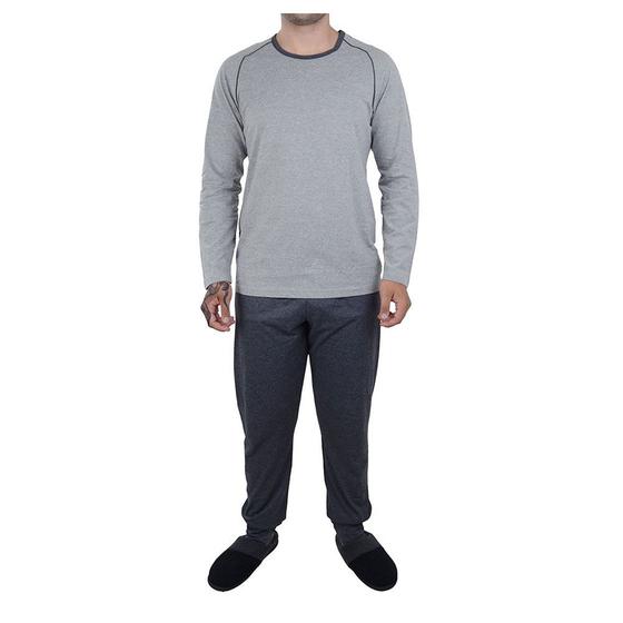 Imagem de Pijama Masculino Lezi Longo Cinza - 300841