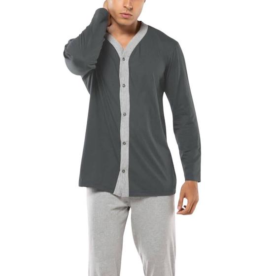 Imagem de Pijama Masculino Longo KPR 173023 Em Algodão - Com Botões