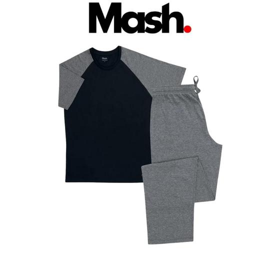 Pijama Masculino Manga Curta Calça Mash Menor preço em Pijama Masculino Manga Curta Calça Mash