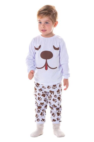 Imagem de Pijama Menino Blusa Manga Longa e Calça Cachorro