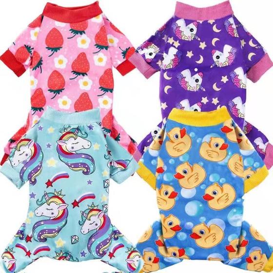 Imagem de Pijama para cães XPUDAC de 4 peças para roupas de Natal para cães pequenos