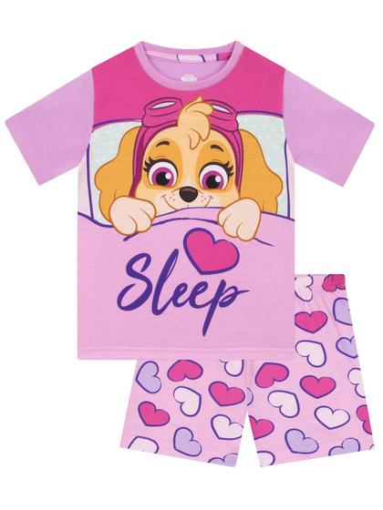 Imagem de Pijama Paw Patrol Girls Skye de manga curta rosa de verão 8