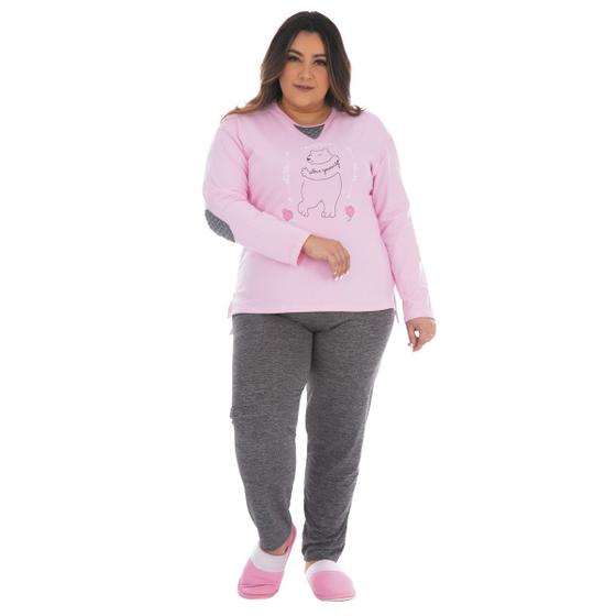 Imagem de Pijama plus size feminino para o inverno ELEGANCE Victory