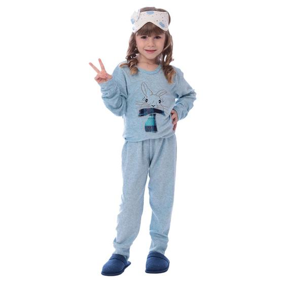 Imagem de Pijama Plush Inverno Infantil Menina Bolso Canguru Victory